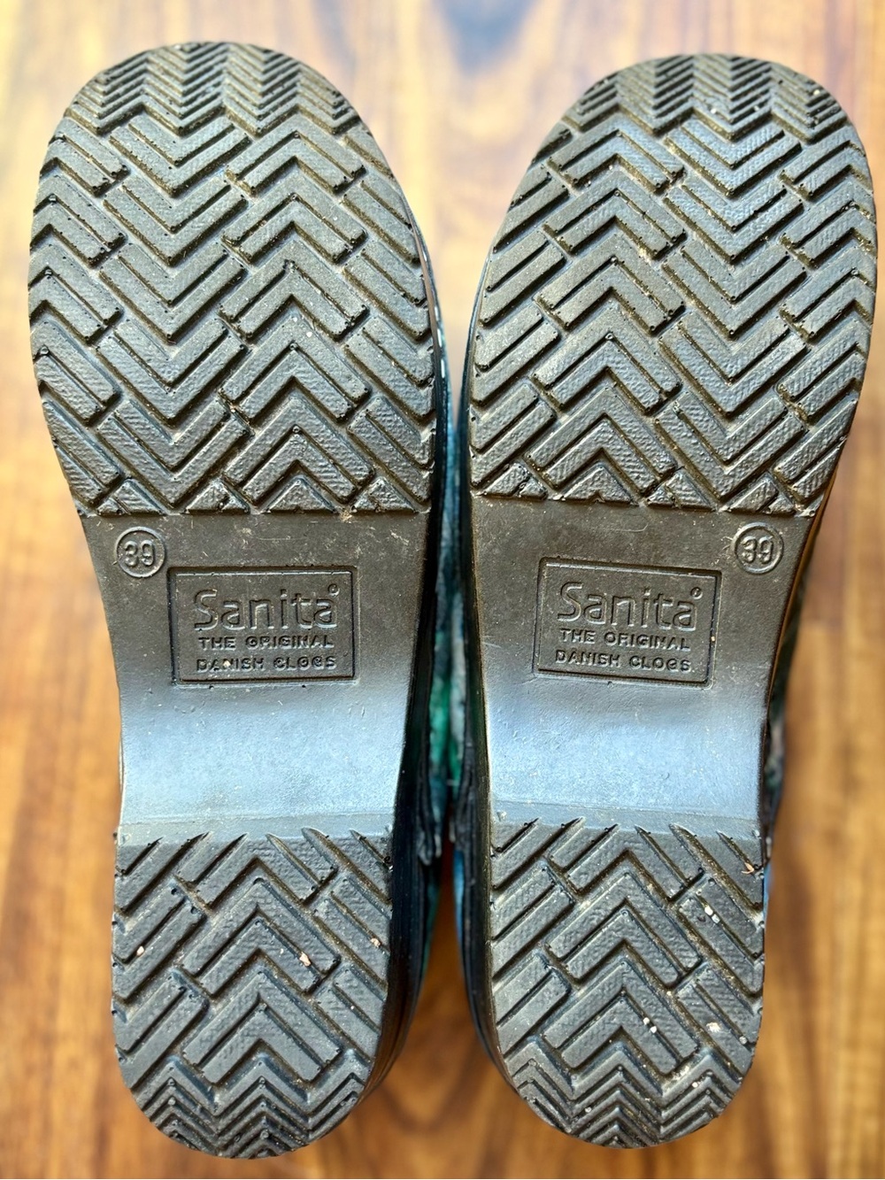 Sanita Danish Design Blue/Green Vegan Velvet Clog size 39/8.5 - Picture 5 of 5